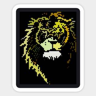 Pixel lion Sticker